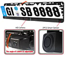 Radar Parking Distance Control (PDC) European License Plate Frame Backup Camera - BLACK