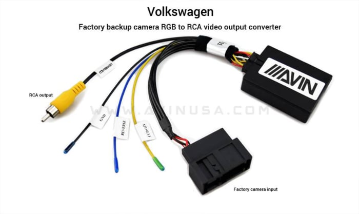 Contradiction To contaminate to see Factory Backup Camera RGB to RCA Video Output Converter for Volkswagen  (SKU: VWRGB2RCA)
